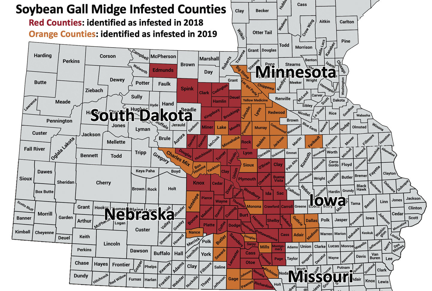Gall midge map